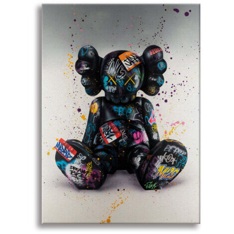 Peluche Grunge -  Quadro Canvas Contemporaneo su telaio in legno - Misura: 70x100 cm