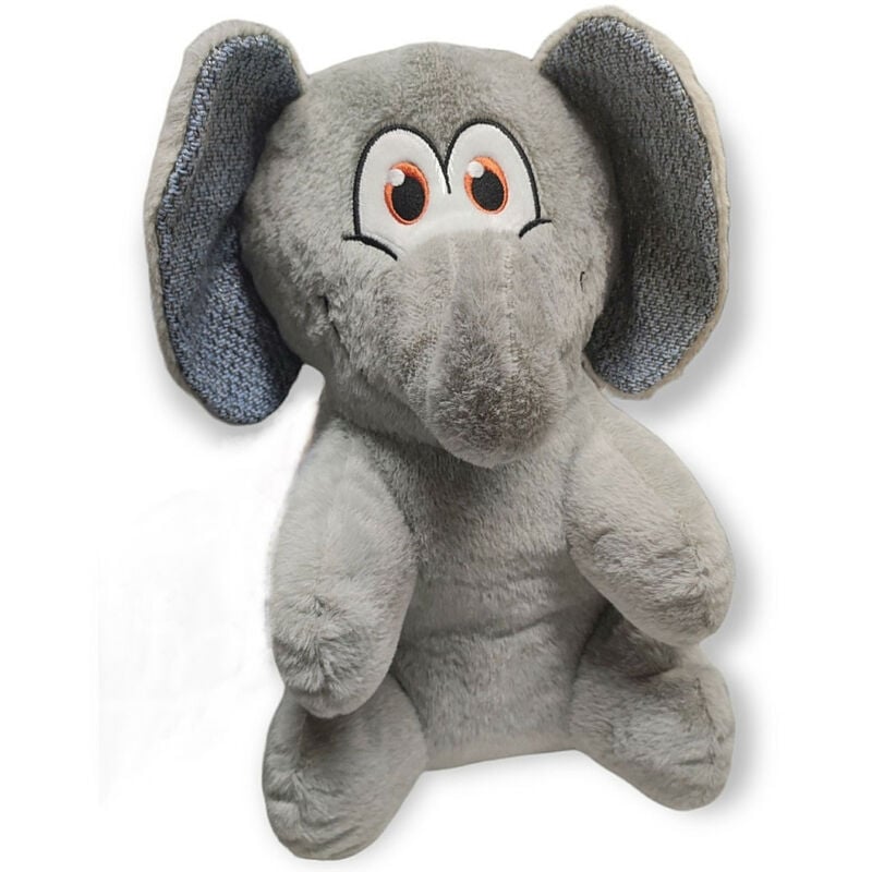 Peluche Henny Éléphant gris hauteur 38 cm jouet pour chien Flamingo