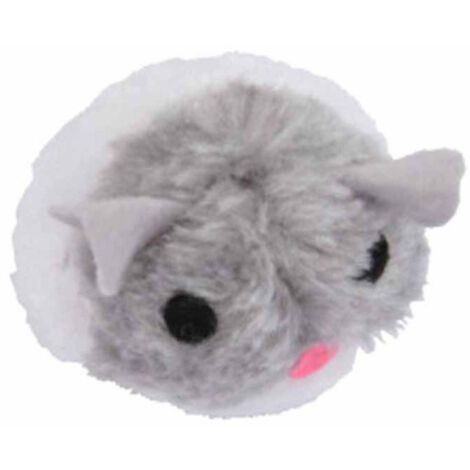 Peluche Mécanique pour Chat "Souris" 5cm Gris