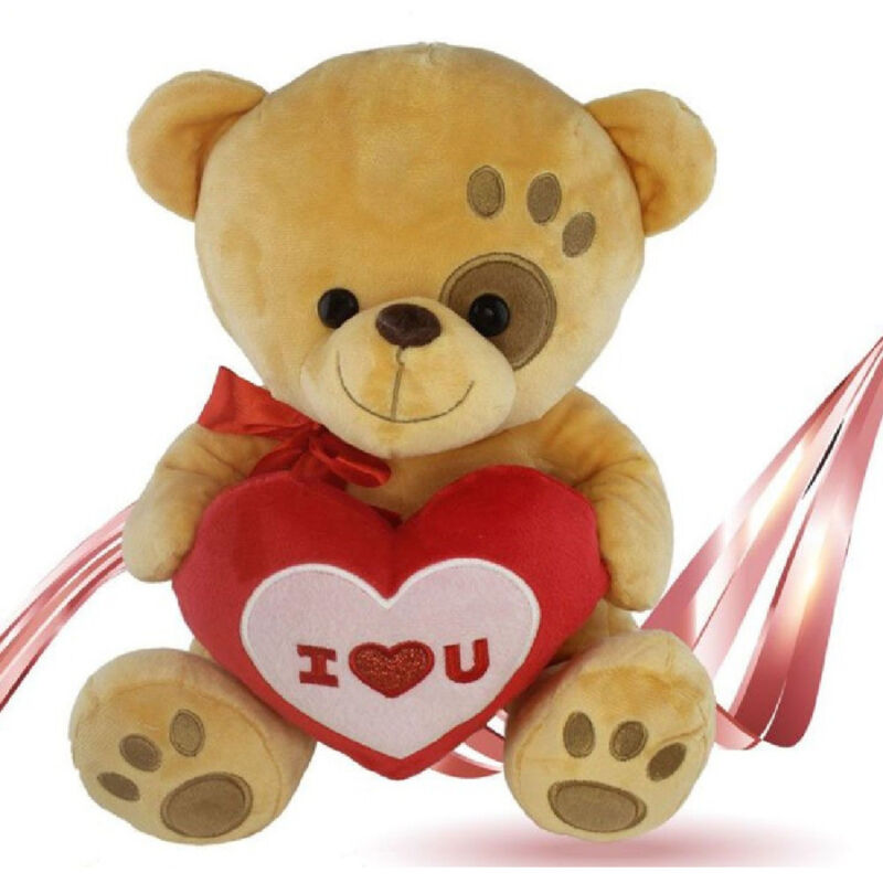 Trade Shop - teddybär mit herz roter schleife druck auf auge 30CM valentine 93772 -