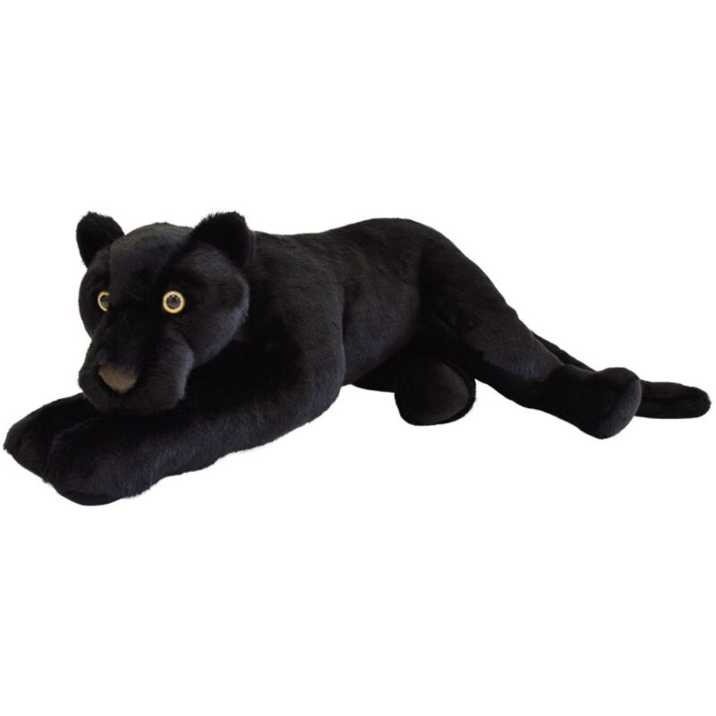 Cijep - Peluche panthère noire allongée 65 cm