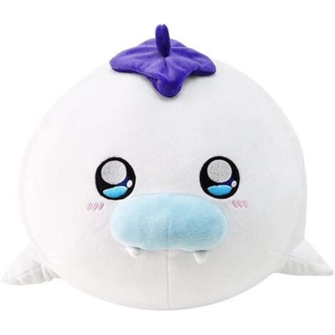 Peluche Princesse Endormie, Mignonne Aubergine Phoque, Peluche Oreiller Cadeau 16 x 15 cm / 6,3 x 5,9 pouces