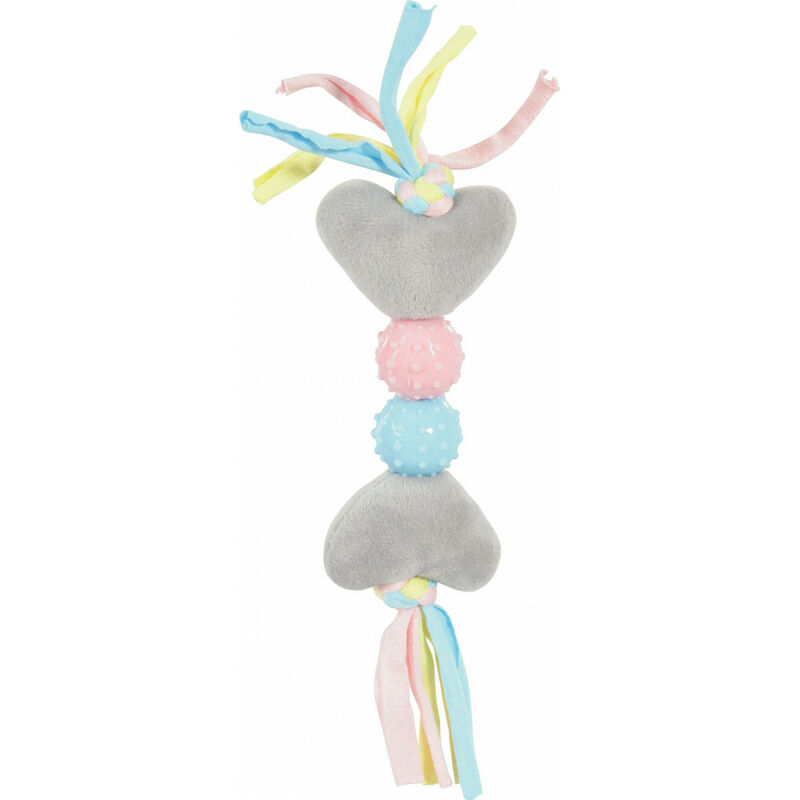 

Peluche PUPPY XS corazón gris. 27 cm. para cachorros.