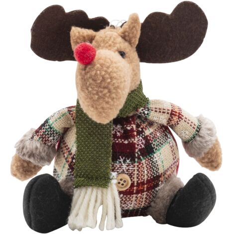 Peluche seduta renna 25cm