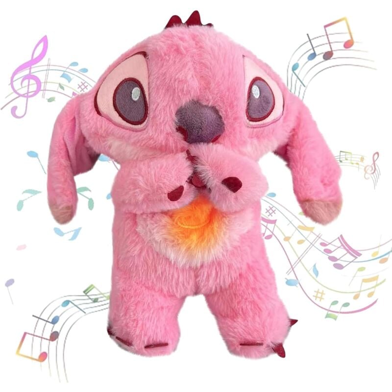 Peluche Veilleuse Bébé, Bonne Nuit Doudou Musicale Apaisante, Peluche Cadeau Naissance Fille et GarçOn Nouveau Né (Rose)
