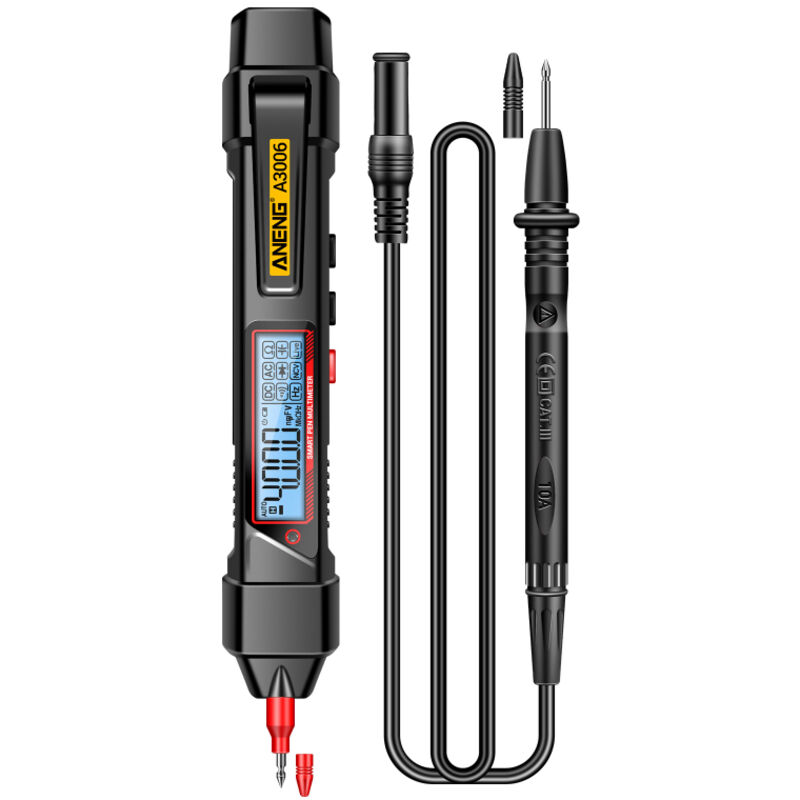 Pen Type Digital Multimeter 4000 Count, Tester de tension AC/DC, Détecteur de ligne zero-fire, Test de résistance, capacité et diode