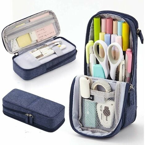 Pencil Case Small Pencil Pouch Portable Pen Bag For Office School Teen Girl  Boy Men Women Adult-black