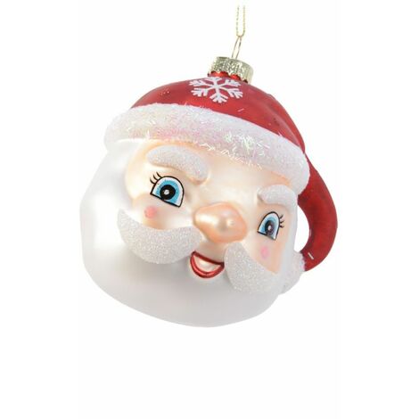PENDAGLIO BABBO NATALE SORRIDENTE 8X9,5X9,5CM
