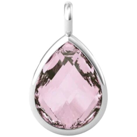 Pendaglio "Bling" goccia trasparente e rosa per albero di Natale