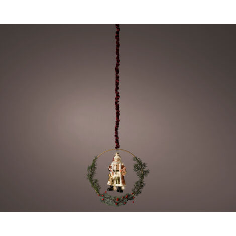 Pendaglio decorazione per albero di natale con babbo natale e omino di pan di zenzero -Babbo natale