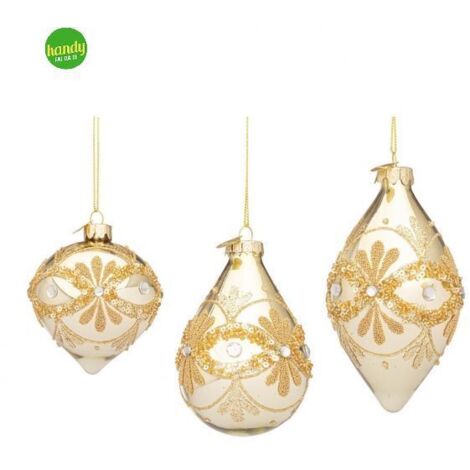 Pendaglio in vetro Garish Bizzotto champagne lucido modelli assortiti