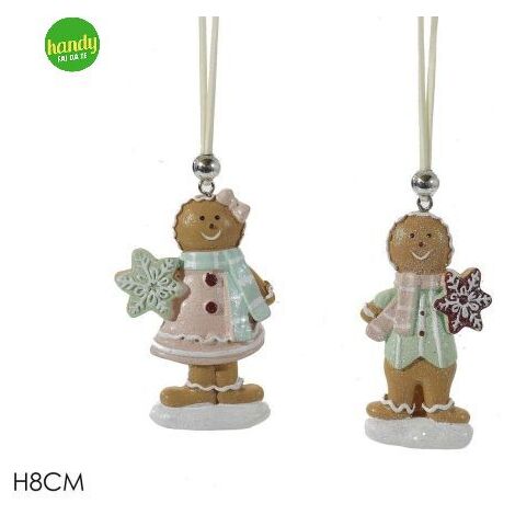 Pendaglio Pan di Zenzero Candy General Trade H 8cm Modelli Assortiti