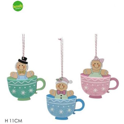 Pendaglio Pan di Zenzero General Trade H 11cm Modelli Assortiti