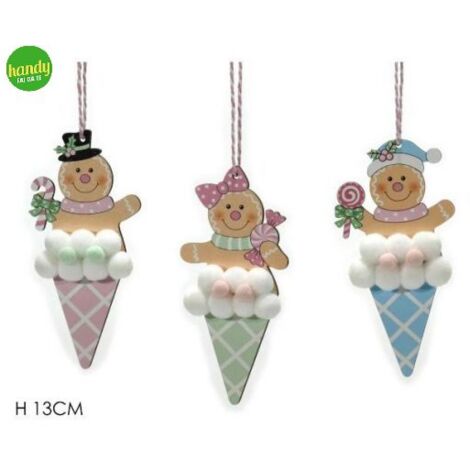 Pendaglio Pan di Zenzero General Trade h 13 cm Assortiti