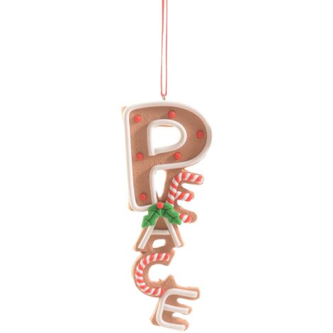 Pendaglio scritta natalizia in argilla morbida per decorazioni natalizie -Noel