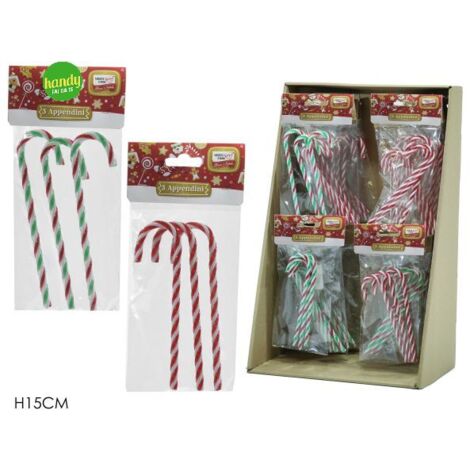 Pendaglio Set 3 Bastoncini Candy General Trade H 15cm Modelli Assortiti