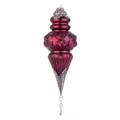 Pendaglio vetro Blaze goccia rosso opaco H29