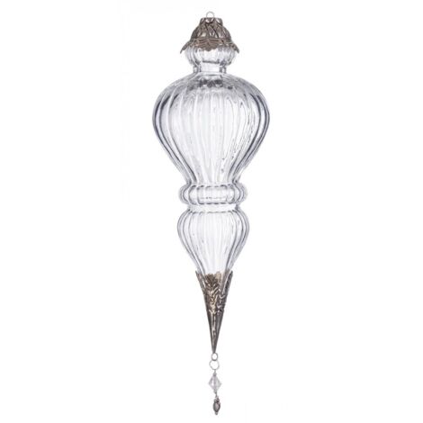 Pendaglio vetro Blaze goccia trasparente H37