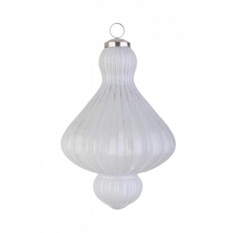 Pendaglio vetro Gloss trottola bianco opaco