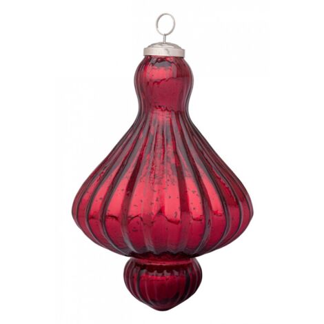 Pendaglio vetro Gloss trottola rosso champagne lucido
