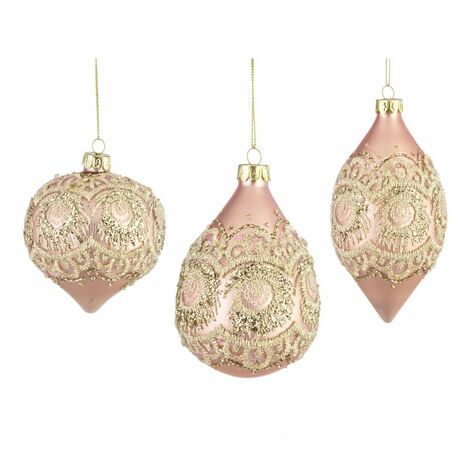 PENDAGLIO VETRO MURANO ROSA ASS 3 FORME PREZZO CADUNO INDICARE PREFERENZA