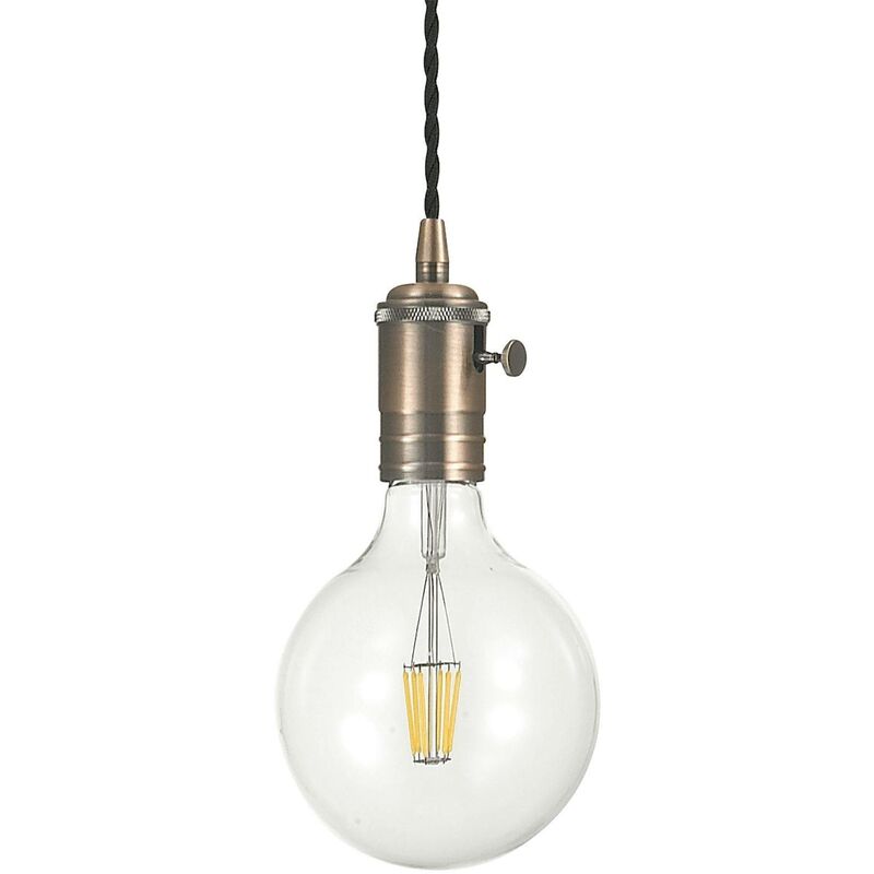 Doc - 1 Light Ceiling Pendant Copper, E27 - Ideal Lux