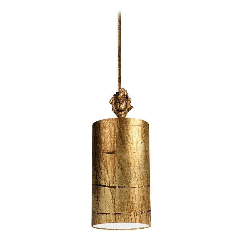 Elstead Lighting - Elstead Fragment - 1 Light Round Small Ceiling Pendant Aged Gold, E27
