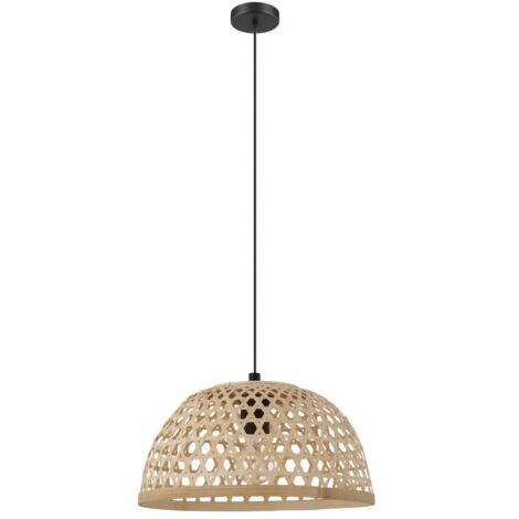 Pendant la lumière naturelle Ø37cm Claverdon noir H: 110cm