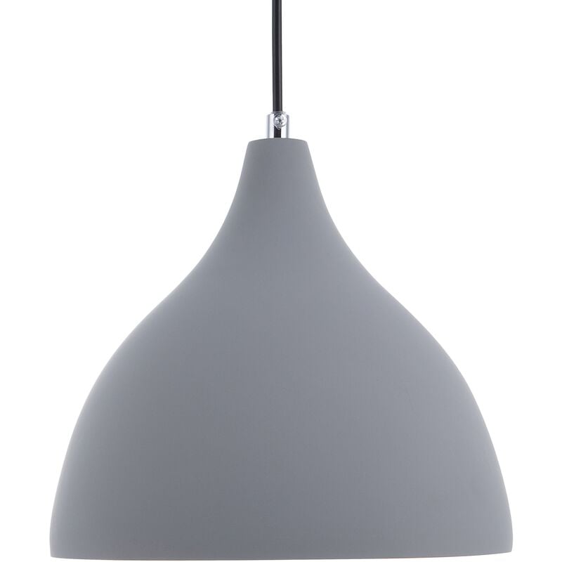 Beliani - Concrete Grey Pendant Lamp Ceiling Lighting Home Fixture Modern Lambro