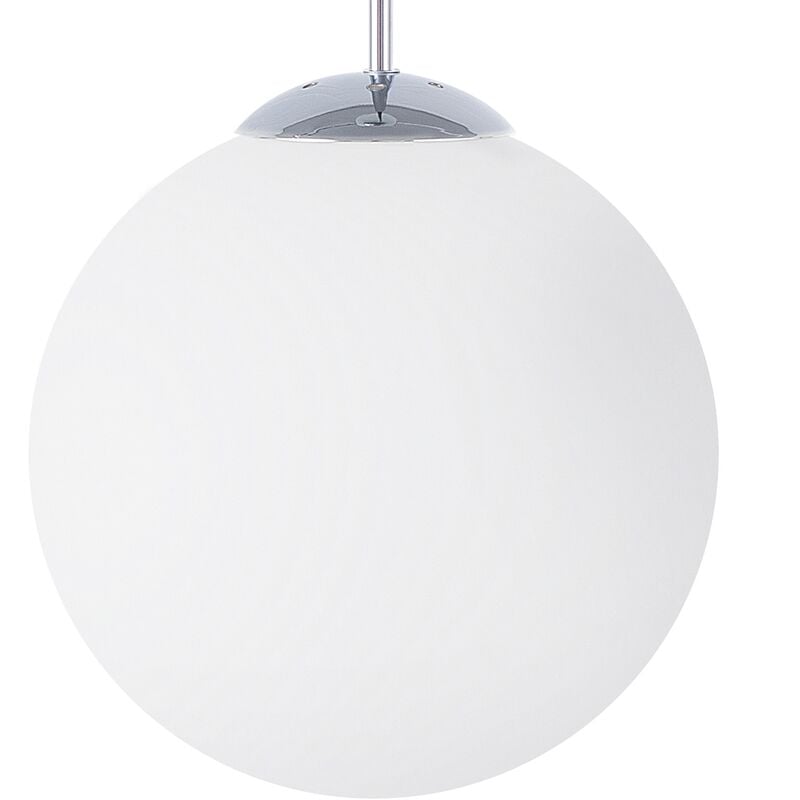 Modern Glam Globe Pendant Light Glass Ceiling Light Ball White Barrow L