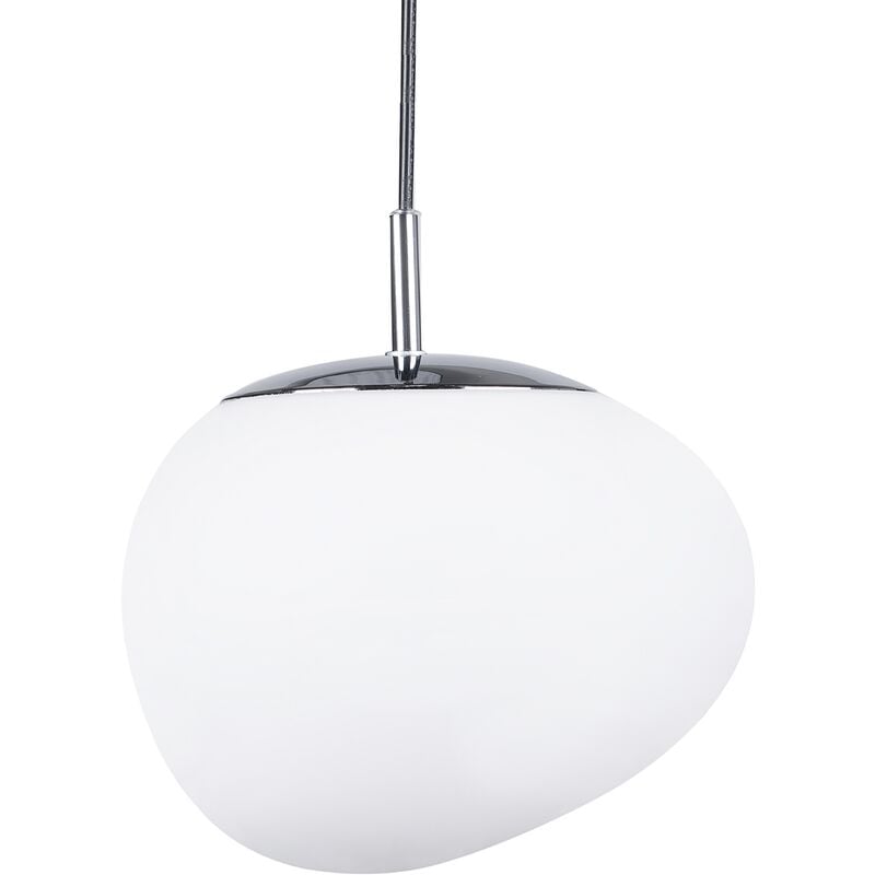 Beliani - Modern Pendant Lamp Ceiling Light Novelty Shape Glass White Liffel