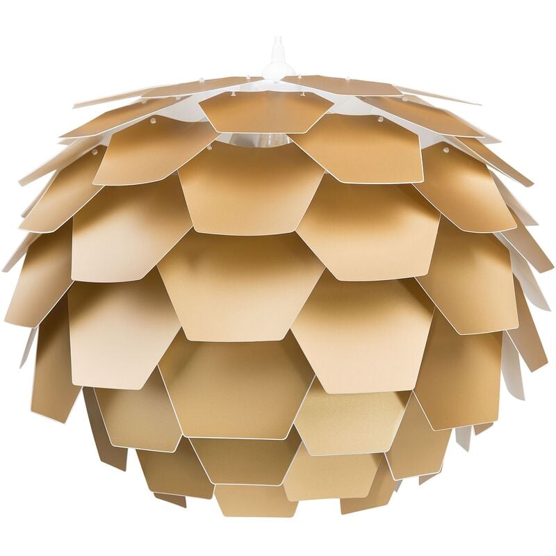 Beliani - Modern Ceiling Pendant Light Gold Geometric Shade Flower Design Large Segre - Gold