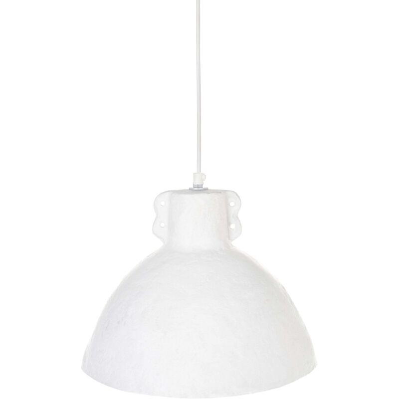 Beliani Pendant Lamp Miguelete Papier-mâché White, White