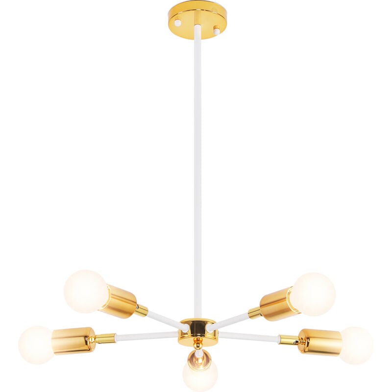 Gold Ceiling Lamp - Design Pendant Lamp - 5 Arms - Tristan