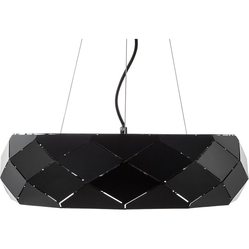 Beliani - Ceiling Metal Pendant Lamp Light Contemporary Geometric Black Cesano