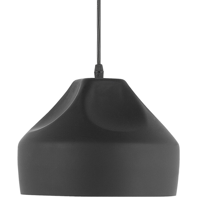 Modern Contemporary Ceiling Pendant Lamp Light Metal Matte Black Evinos