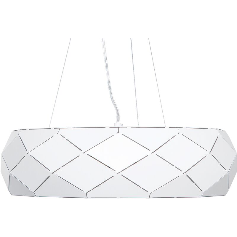 Ceiling Metal Pendant Lamp Light Contemporary Geometric White Cesano