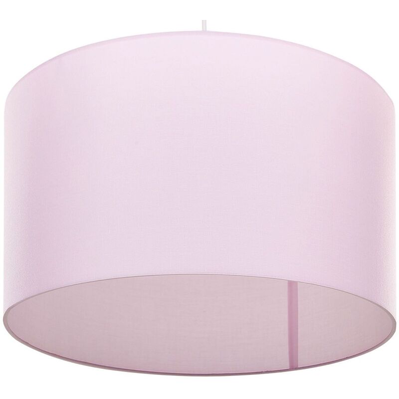 Beliani - Modern Pendant Lamp Pink Fabric Drum Shade Round Lovu