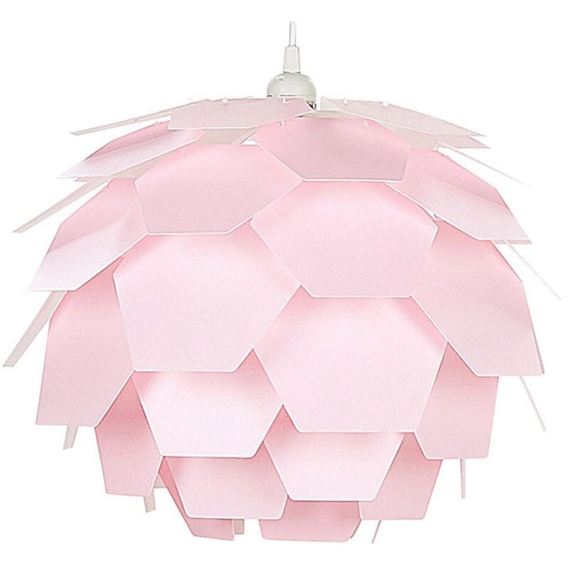 Beliani - Modern Ceiling Pendant Light Pink Geometric Shade Flower Design Small Segre