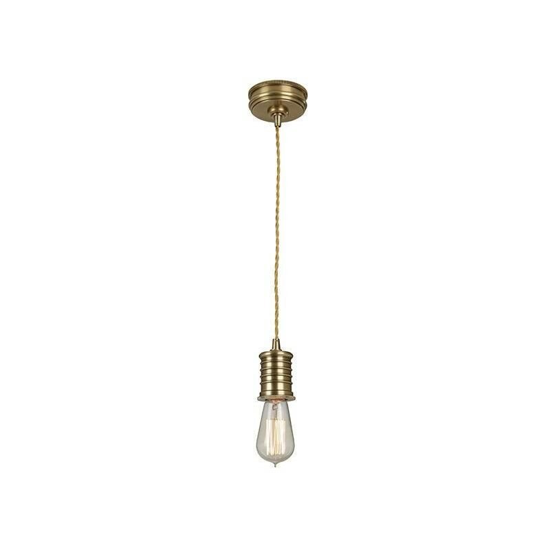 Elstead Douille - 1 Light Ceiling Pendant Antique Brass, E27