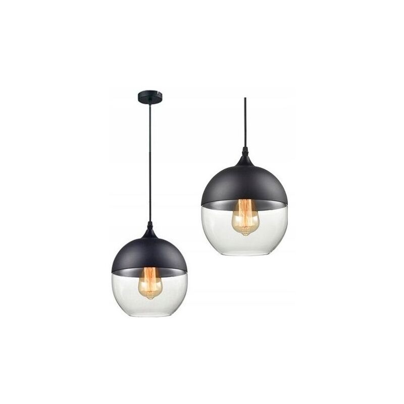 Toolight - Pendant Lamp App018-1cp Zenit A Black Ball 20x20 Cm E27