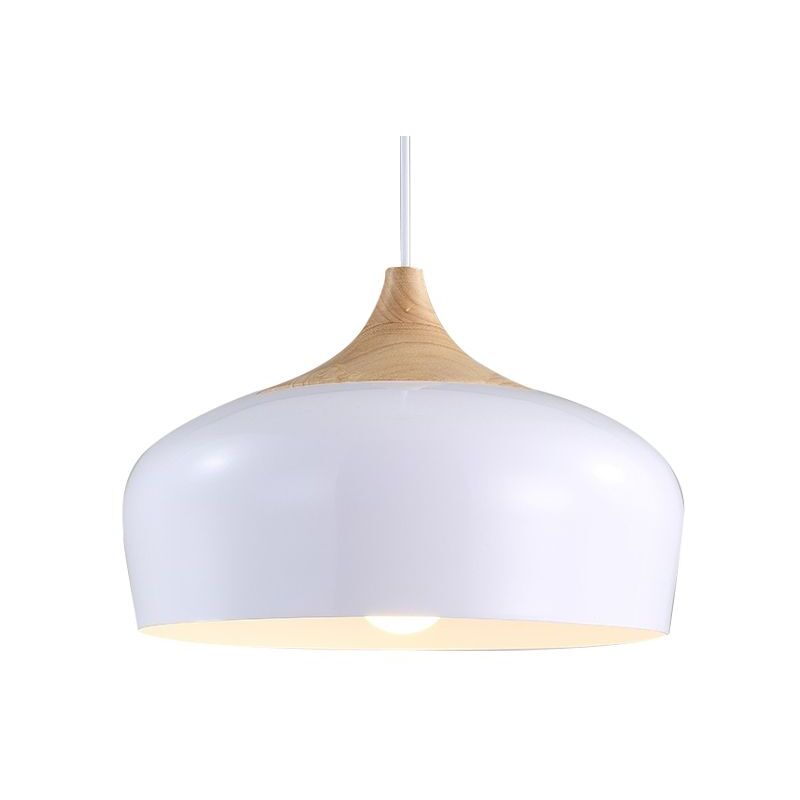 Toolight - Pendant Lamp App183-1cp Bari White Brown Metal E27
