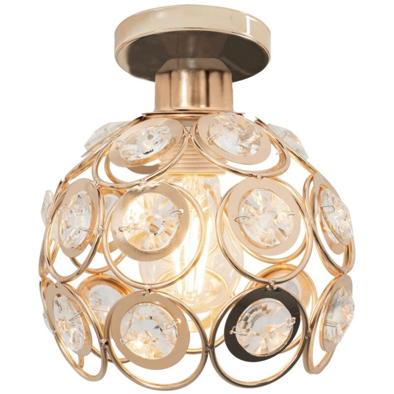 Pendant Lamp Toolight App205-1c Cristal Gold Round 1-light Point E27 18x18x17cm