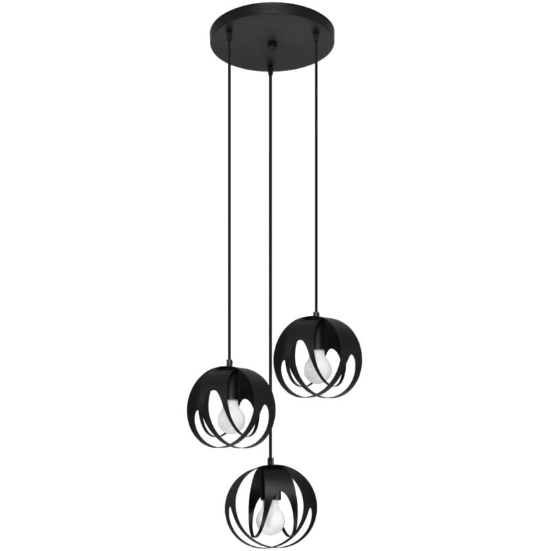 Tulos 3P black suspension lamp