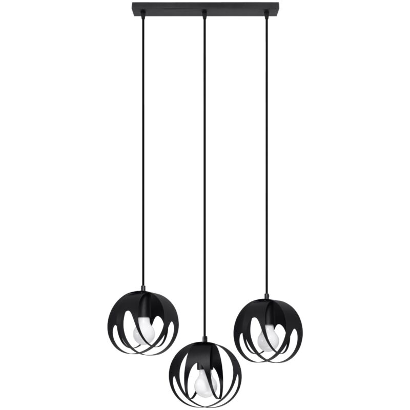 Tulos 3L black pendant lamp