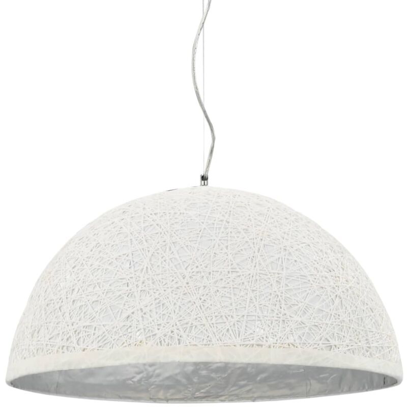 Vidaxl - Pendant Lamp White and Silver Ø50 cm E27 - Multicolour