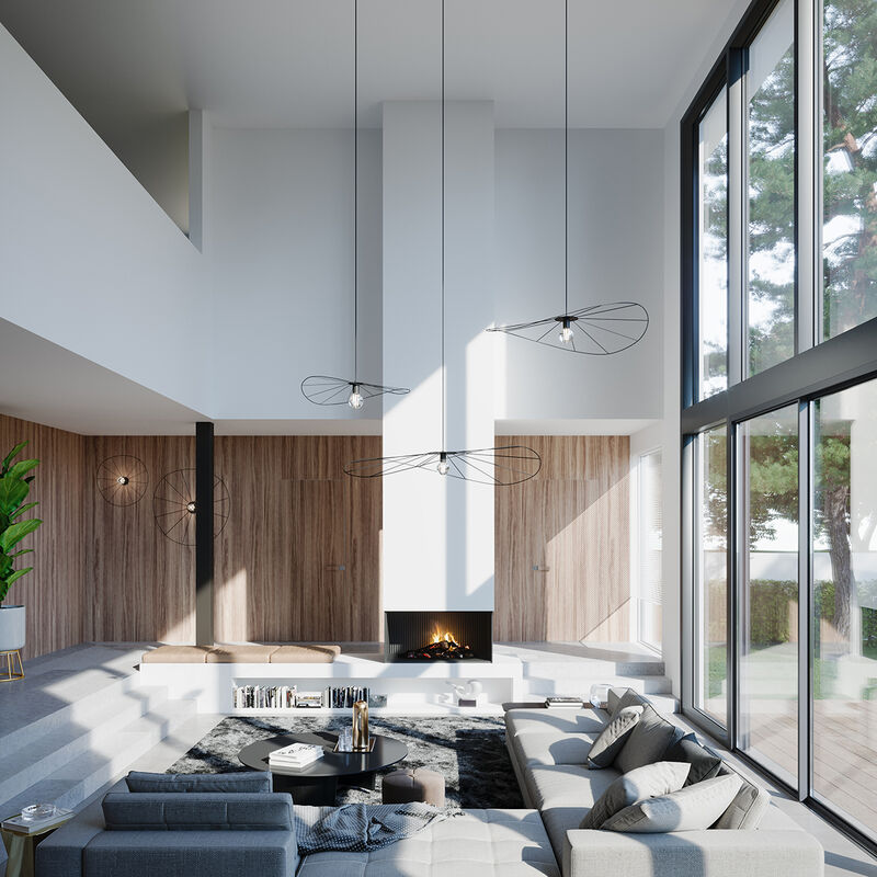 Ledbox - Suspension Eskola acier 1xE27 Sollux