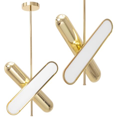 Pendant LED Lamp TOOLIGHT APP832-CP Gold 2-light points 24W 9,2x43,5x70cm
