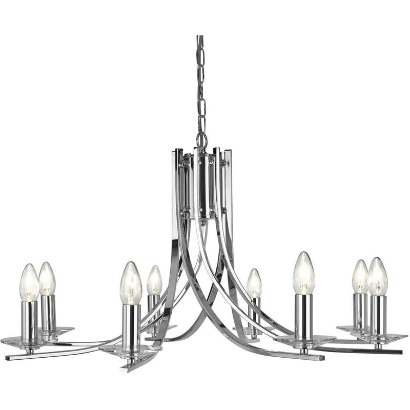 Ascona - 8 Light Chandelier Chrome Finish, E14 - Searchlight