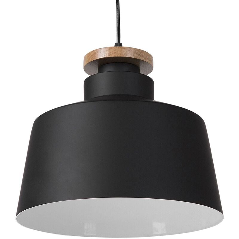 Beliani - Modern Industrial Aluminium Ceiling Lamp Kitchen Pendant Light Black Danube